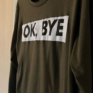 On Fire Brand Dark Olive Green Sassy Cute Long Sleeved Shirt